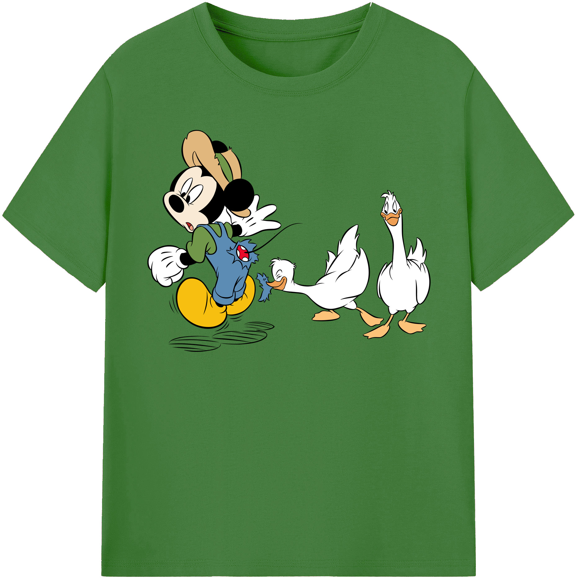 （画像用） ミッキーマウス Mickey Mouse レディースカジュアルプリントTシャツ（綿100％）